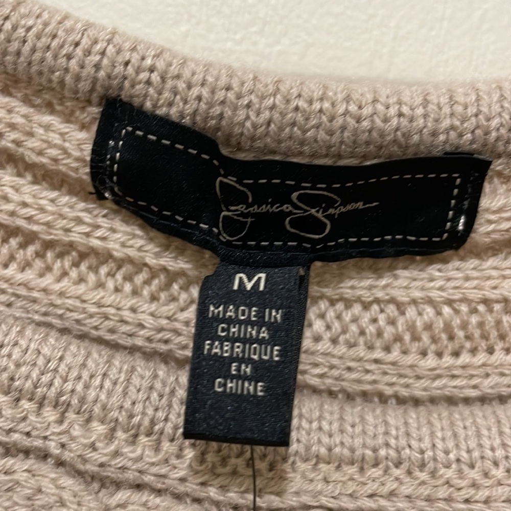 Jessica Simpson tan tunic sweater (sz m) - Picture 2 of 12